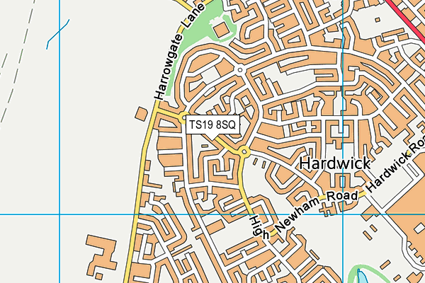 TS19 8SQ map - OS VectorMap District (Ordnance Survey)