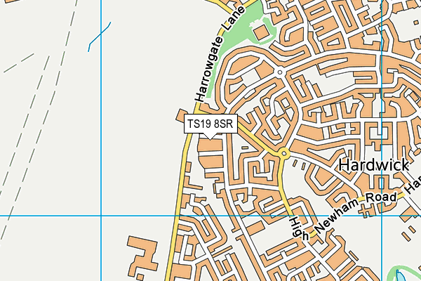TS19 8SR map - OS VectorMap District (Ordnance Survey)