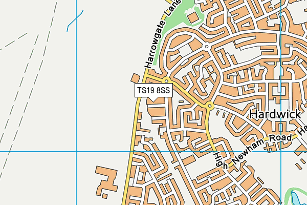 TS19 8SS map - OS VectorMap District (Ordnance Survey)