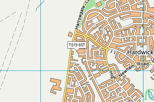 TS19 8ST map - OS VectorMap District (Ordnance Survey)