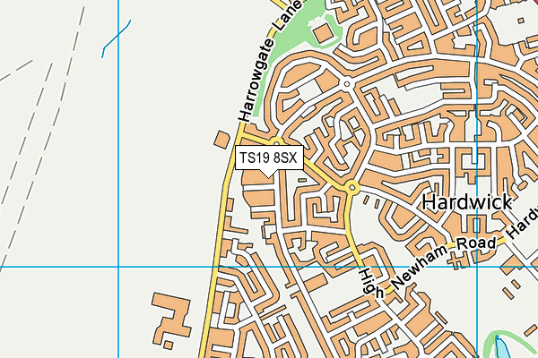 TS19 8SX map - OS VectorMap District (Ordnance Survey)