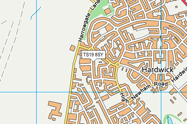 TS19 8SY map - OS VectorMap District (Ordnance Survey)