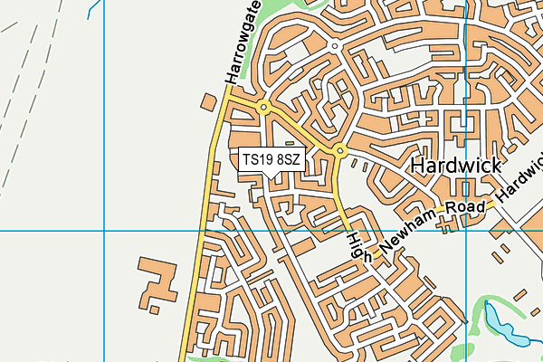 TS19 8SZ map - OS VectorMap District (Ordnance Survey)