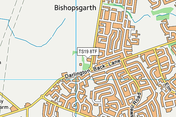TS19 8TF map - OS VectorMap District (Ordnance Survey)