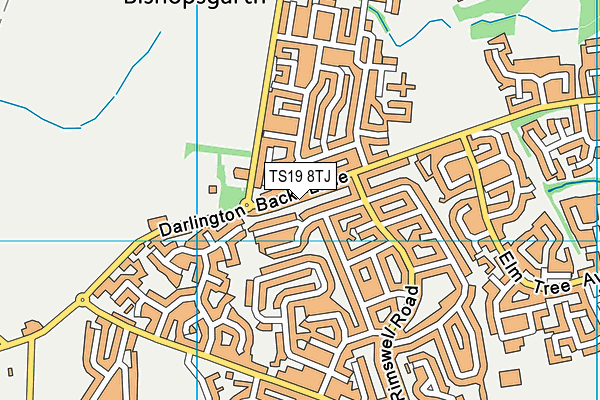 TS19 8TJ map - OS VectorMap District (Ordnance Survey)