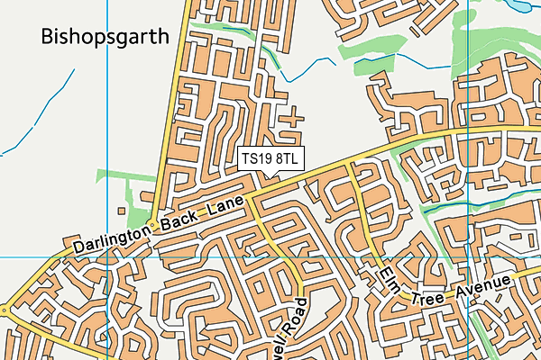 TS19 8TL map - OS VectorMap District (Ordnance Survey)