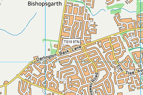 TS19 8TN map - OS VectorMap District (Ordnance Survey)