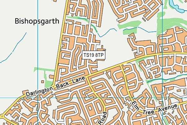 TS19 8TP map - OS VectorMap District (Ordnance Survey)