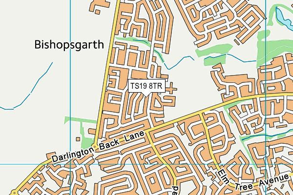 TS19 8TR map - OS VectorMap District (Ordnance Survey)