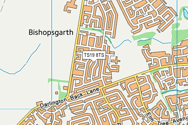 TS19 8TS map - OS VectorMap District (Ordnance Survey)