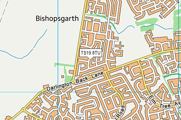 TS19 8TU map - OS VectorMap District (Ordnance Survey)