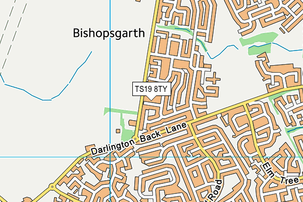 TS19 8TY map - OS VectorMap District (Ordnance Survey)