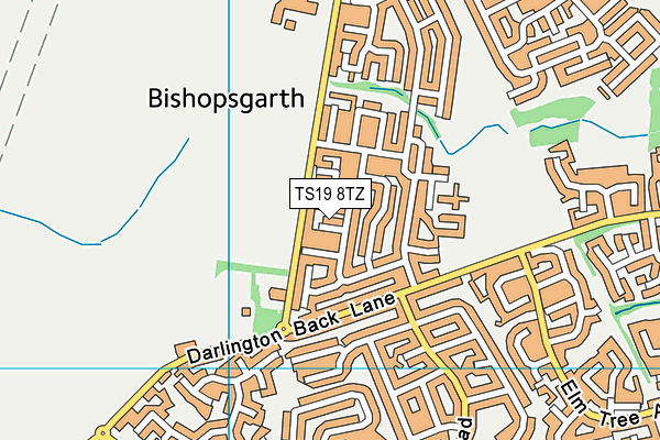 TS19 8TZ map - OS VectorMap District (Ordnance Survey)