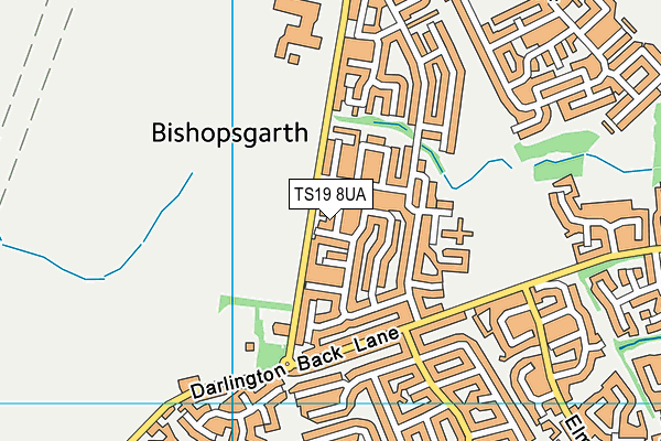 TS19 8UA map - OS VectorMap District (Ordnance Survey)