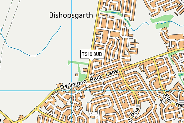 TS19 8UD map - OS VectorMap District (Ordnance Survey)