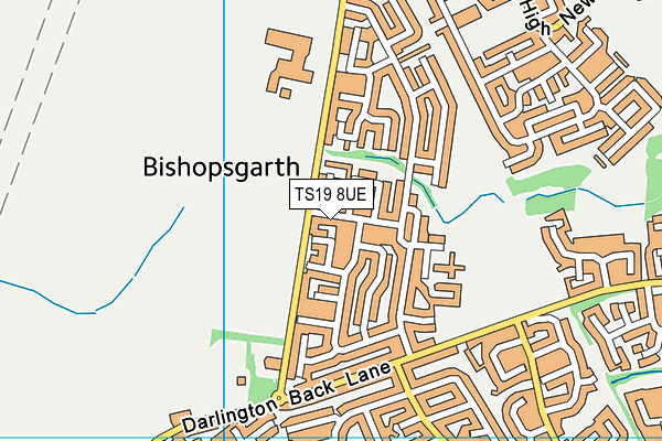 TS19 8UE map - OS VectorMap District (Ordnance Survey)