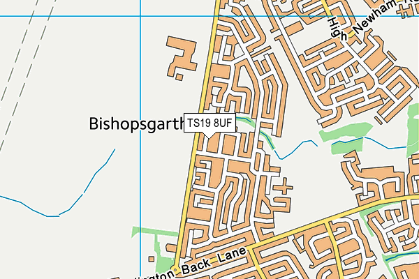 TS19 8UF map - OS VectorMap District (Ordnance Survey)