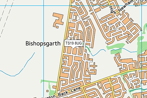 TS19 8UG map - OS VectorMap District (Ordnance Survey)