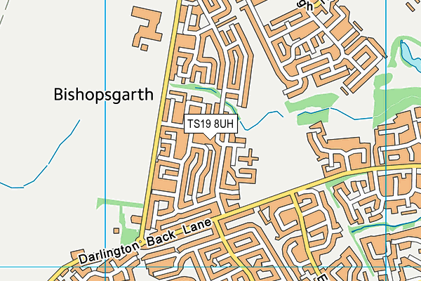 TS19 8UH map - OS VectorMap District (Ordnance Survey)