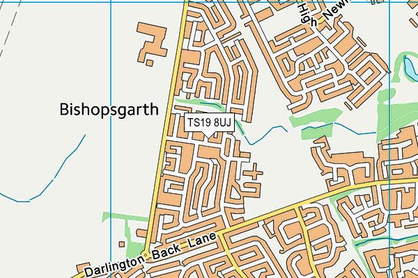 TS19 8UJ map - OS VectorMap District (Ordnance Survey)
