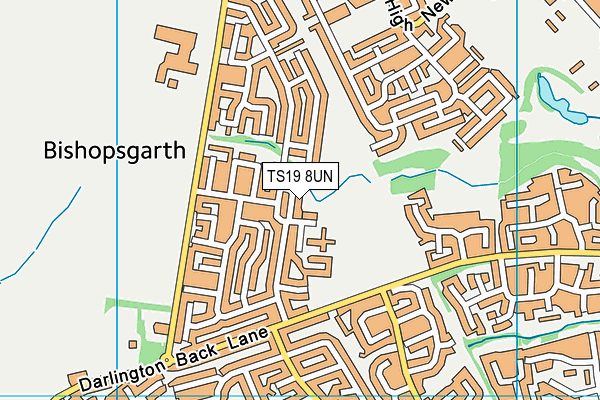 TS19 8UN map - OS VectorMap District (Ordnance Survey)