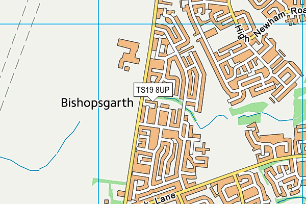 TS19 8UP map - OS VectorMap District (Ordnance Survey)