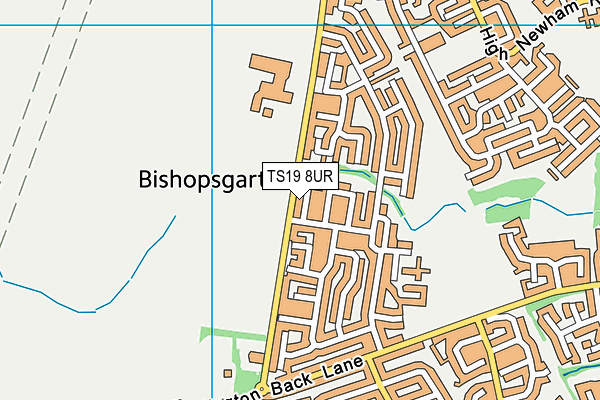 TS19 8UR map - OS VectorMap District (Ordnance Survey)