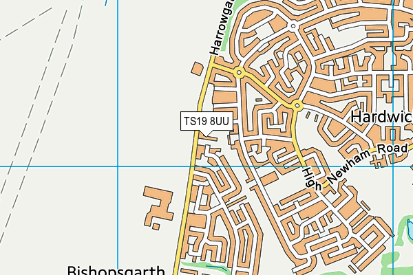 TS19 8UU map - OS VectorMap District (Ordnance Survey)