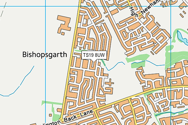 TS19 8UW map - OS VectorMap District (Ordnance Survey)