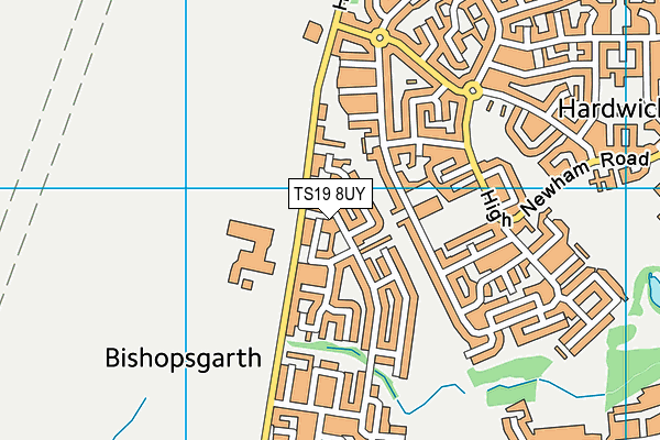 TS19 8UY map - OS VectorMap District (Ordnance Survey)