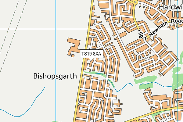 TS19 8XA map - OS VectorMap District (Ordnance Survey)