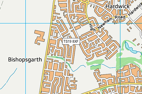 TS19 8XF map - OS VectorMap District (Ordnance Survey)