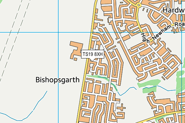 TS19 8XH map - OS VectorMap District (Ordnance Survey)