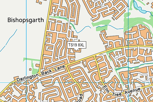 TS19 8XL map - OS VectorMap District (Ordnance Survey)