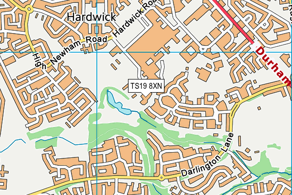 TS19 8XN map - OS VectorMap District (Ordnance Survey)