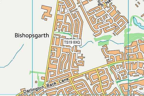 TS19 8XQ map - OS VectorMap District (Ordnance Survey)