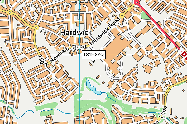 TS19 8YQ map - OS VectorMap District (Ordnance Survey)