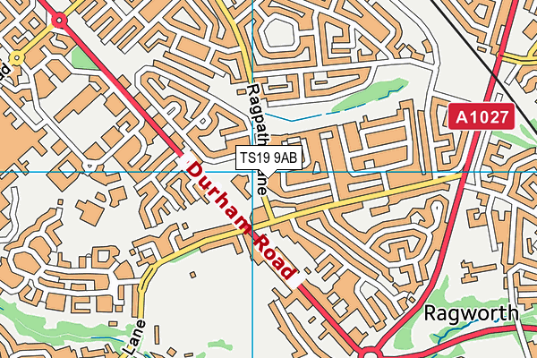 TS19 9AB map - OS VectorMap District (Ordnance Survey)