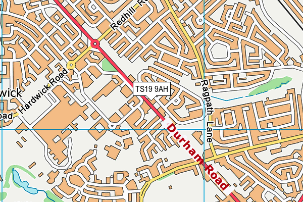 TS19 9AH map - OS VectorMap District (Ordnance Survey)