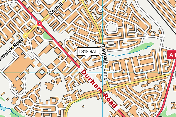 TS19 9AL map - OS VectorMap District (Ordnance Survey)