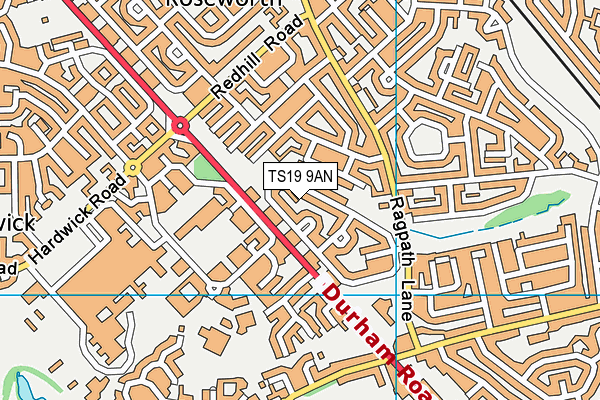 TS19 9AN map - OS VectorMap District (Ordnance Survey)