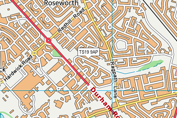 TS19 9AP map - OS VectorMap District (Ordnance Survey)