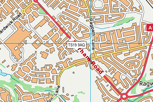 TS19 9AQ map - OS VectorMap District (Ordnance Survey)