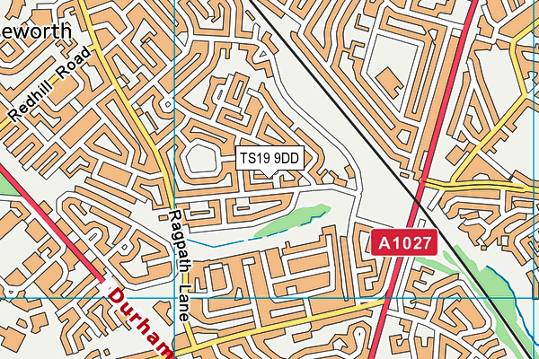 TS19 9DD map - OS VectorMap District (Ordnance Survey)