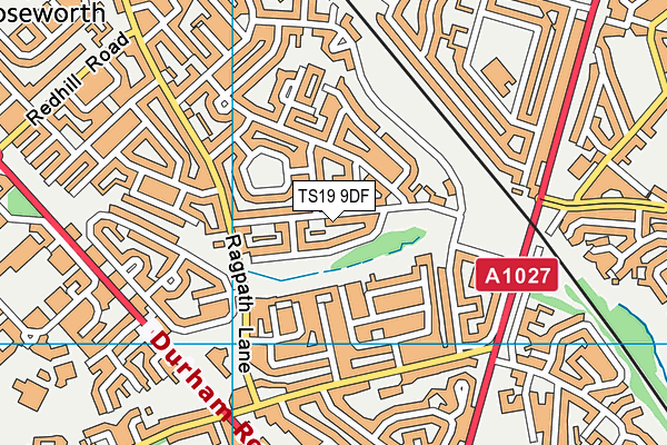 TS19 9DF map - OS VectorMap District (Ordnance Survey)