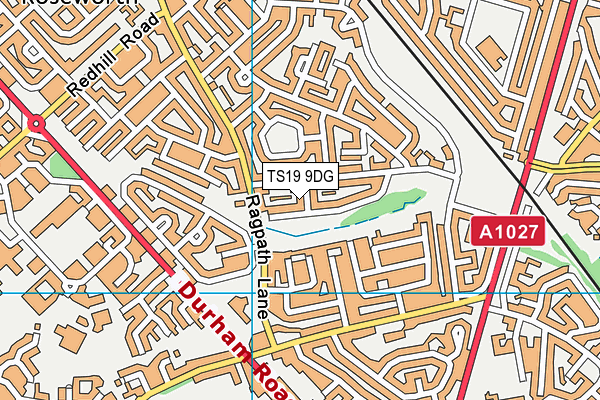 TS19 9DG map - OS VectorMap District (Ordnance Survey)
