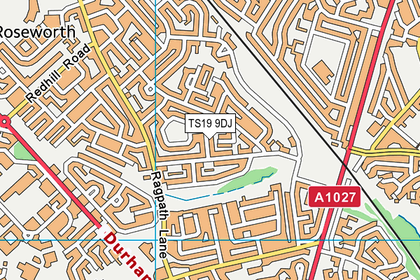 TS19 9DJ map - OS VectorMap District (Ordnance Survey)