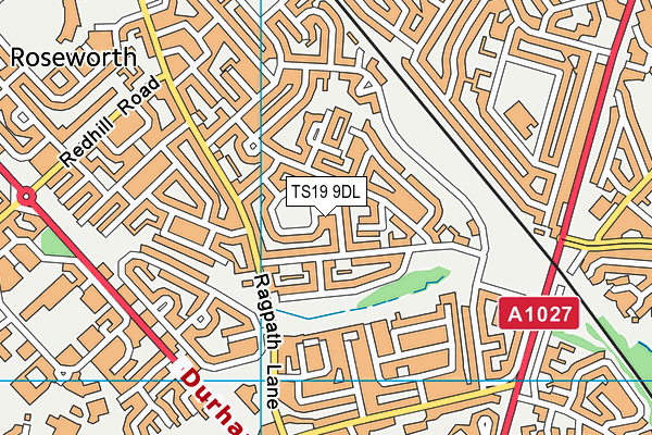 TS19 9DL map - OS VectorMap District (Ordnance Survey)