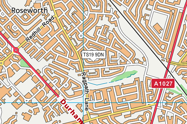 TS19 9DN map - OS VectorMap District (Ordnance Survey)