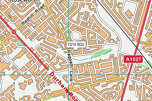 TS19 9DQ map - OS VectorMap District (Ordnance Survey)
